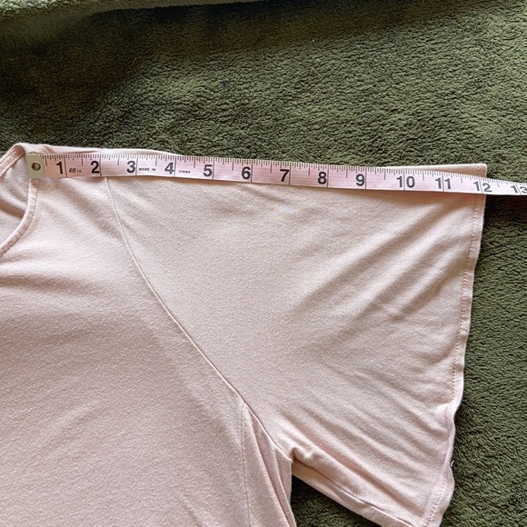 Ann Taylor Loft Peach Tie Waist Top Soft T-Shirt Jersey Knit Round Neck - Picture 6 of 16